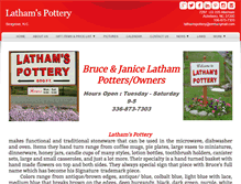 Tablet Screenshot of lathamspottery.com